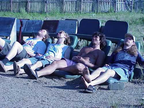 4 guys lazin' in the sunshine